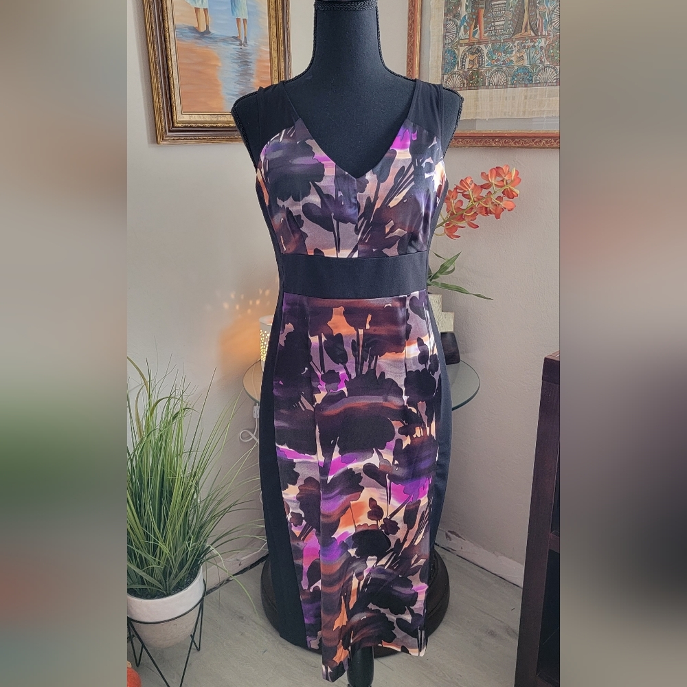 London Times Size 4 Multicolor Dress